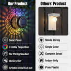 Solar Mandala Wall Light Outdoor 7-Color Changing Projection Lamp (1 PC) - CL-SU-11108