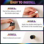 Solar Mandala Wall Light Outdoor 7-Color Changing Projection Lamp (1 PC) - CL-SU-11108