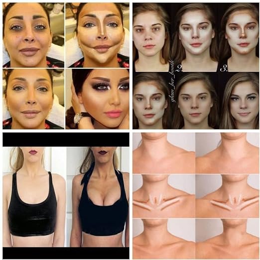 Professional Highlighter And Contour Stick, Multicolor