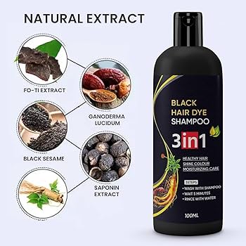 3 In 1 Black Hair Dye Shampoo (BUY 1 GET 1 FREE)